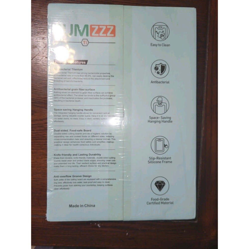 Titanium Cutting Board Set 2pc Double Sided Food Grade PP NIB Sealed - Picture 3 of 3